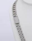 15MM Pointer VVS Moissanite Cuban Chain 22 Inch