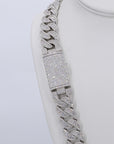 18MM Honeymoon Set VVS Moissanite Cuban Chain 22 Inch