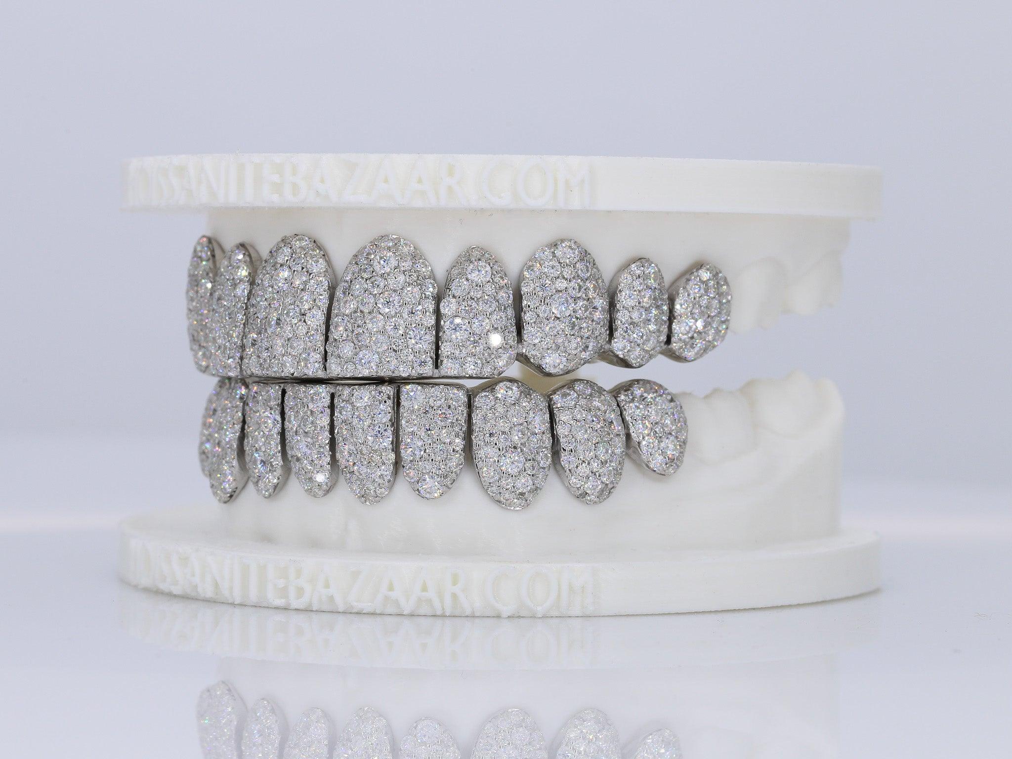 【希少】バンドレン Diamond Perfecta V1 マウスピース Mosaic/Snow VVS Moissanite Diamond Grillz – Moissanite Bazaar