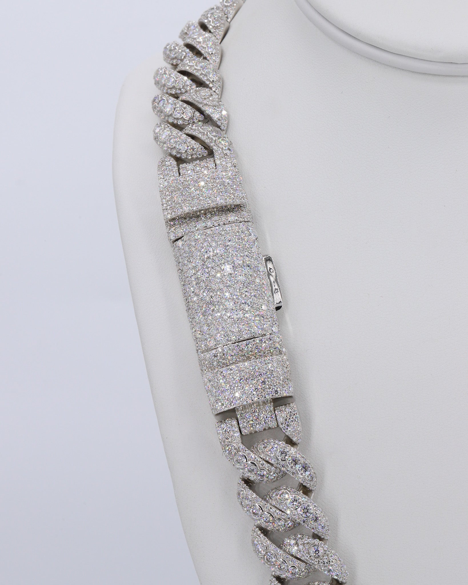 18MM Evil Eye Pointer Set VVS Moissanite Cuban Chain 24 Inch