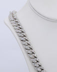 16MM Big Pointer Row VVS Moissanite Cuban Chain 22 Inch