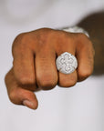 Baguette Inlay Cross Ring VVS Moissanite Diamond Ring - Moissanite Bazaar - moissanitebazaar.com