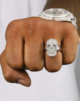 Iced Out Skull VVS Moissanite Diamond Ring - Moissanite Bazaar - moissanitebazaar.com