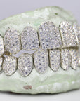 10 on 10 VVS Moisannite Diamond Grillz - Moissanite Bazaar - moissanitebazaar.com