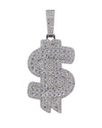 Big Stone Money Sign VVS Moissanite Diamonds Pendant - Moissanite Bazaar - moissanitebazaar.com