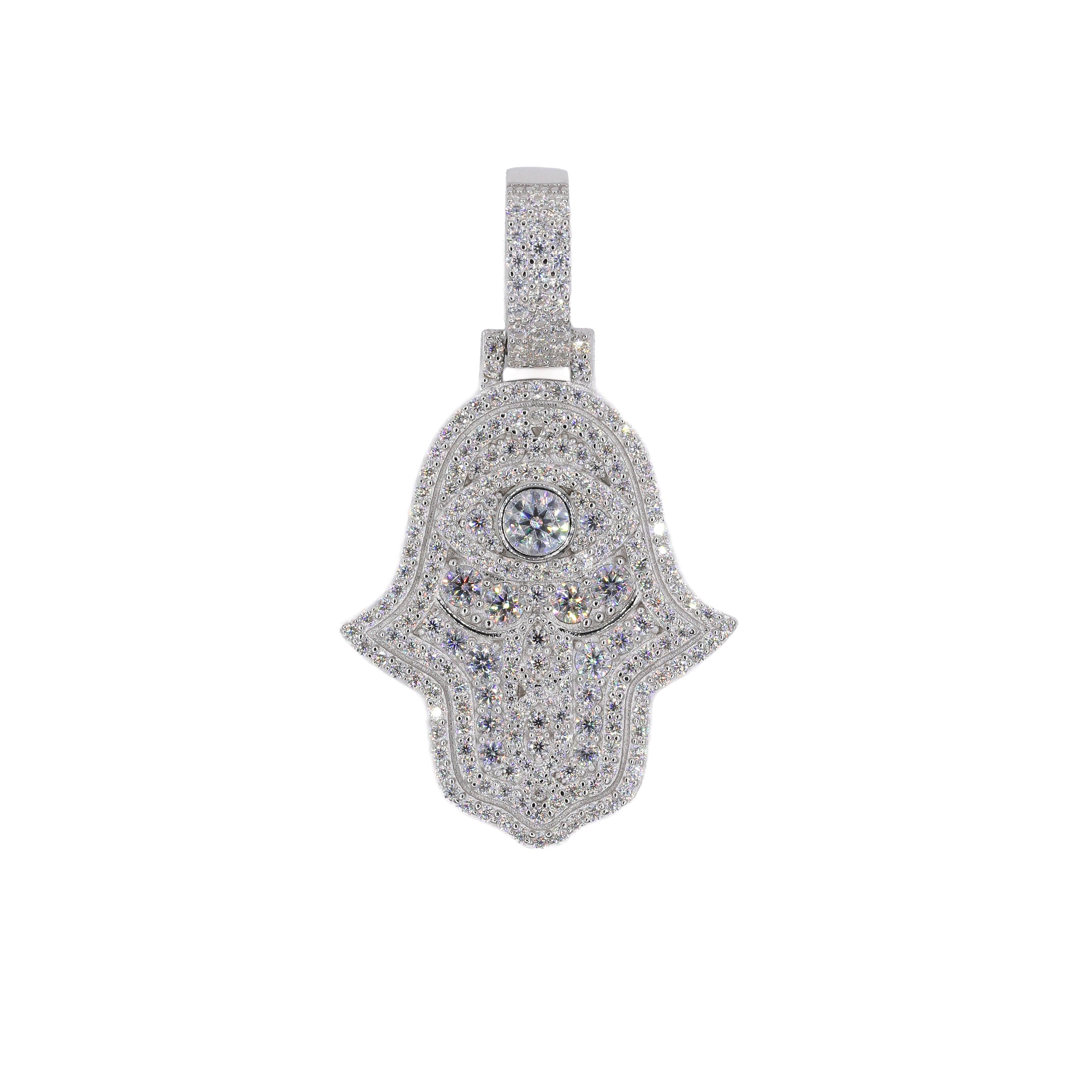 Big Stone Hamza VVS Moissanite Diamonds Pendant - Moissanite Bazaar - moissanitebazaar.com
