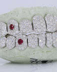 Jumbo Ruby Fang Pointer VVS Moissanite Diamond Grillz