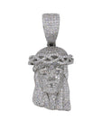 Medium Iced Out Jesus VVS Moissanite Diamond Pendant - Moissanite Bazaar - moissanitebazaar.com