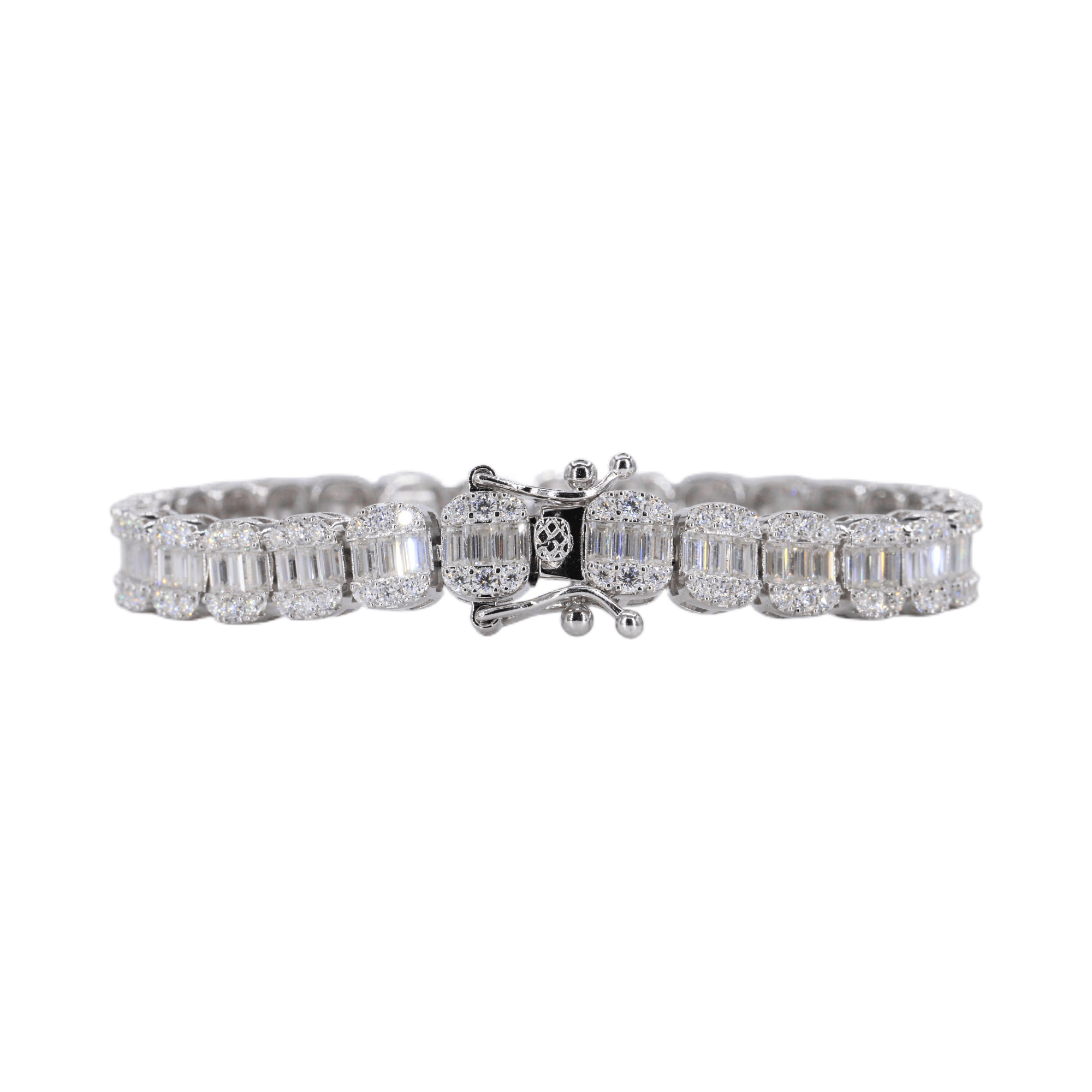8M Baguette Bracelet VVS Moissanite Diamonds - Moissanite Bazaar - moissanitebazaar.com
