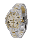 DJ 41MM Moissanite Diamond Big Stone Bezel Two-Tone Watch 22CT - Moissanite Bazaar - moissanitebazaar.com