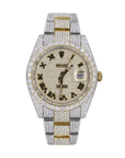 DJ 41MM Moissanite Diamond Medium Stone Bezel Two-Tone Watch 22CT - Moissanite Bazaar - moissanitebazaar.com