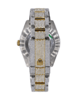 DJ 41MM Moissanite Diamond Medium Stone Bezel Two-Tone Watch 22CT - Moissanite Bazaar - moissanitebazaar.com