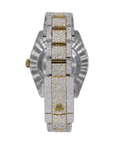 DJ 41MM Moissanite Diamond Big Stone Bezel Two-Tone Watch 22CT - Moissanite Bazaar - moissanitebazaar.com