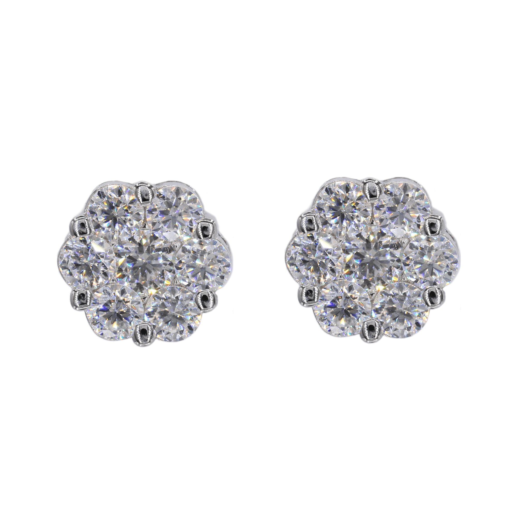 Flower VVS Moissanite Diamond Earrings – Moissanite Bazaar