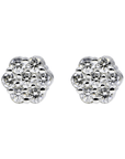 15 Pointer VVS Moissanite Diamond Flower Earrings - Moissanite Bazaar - moissanitebazaar.com
