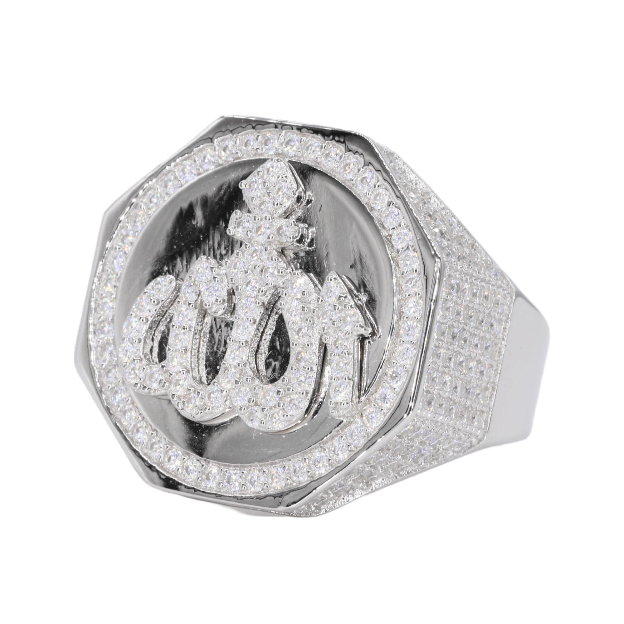 Allah Islamic VVS Moissanite Diamond Ring - Moissanite Bazaar - moissanitebazaar.com