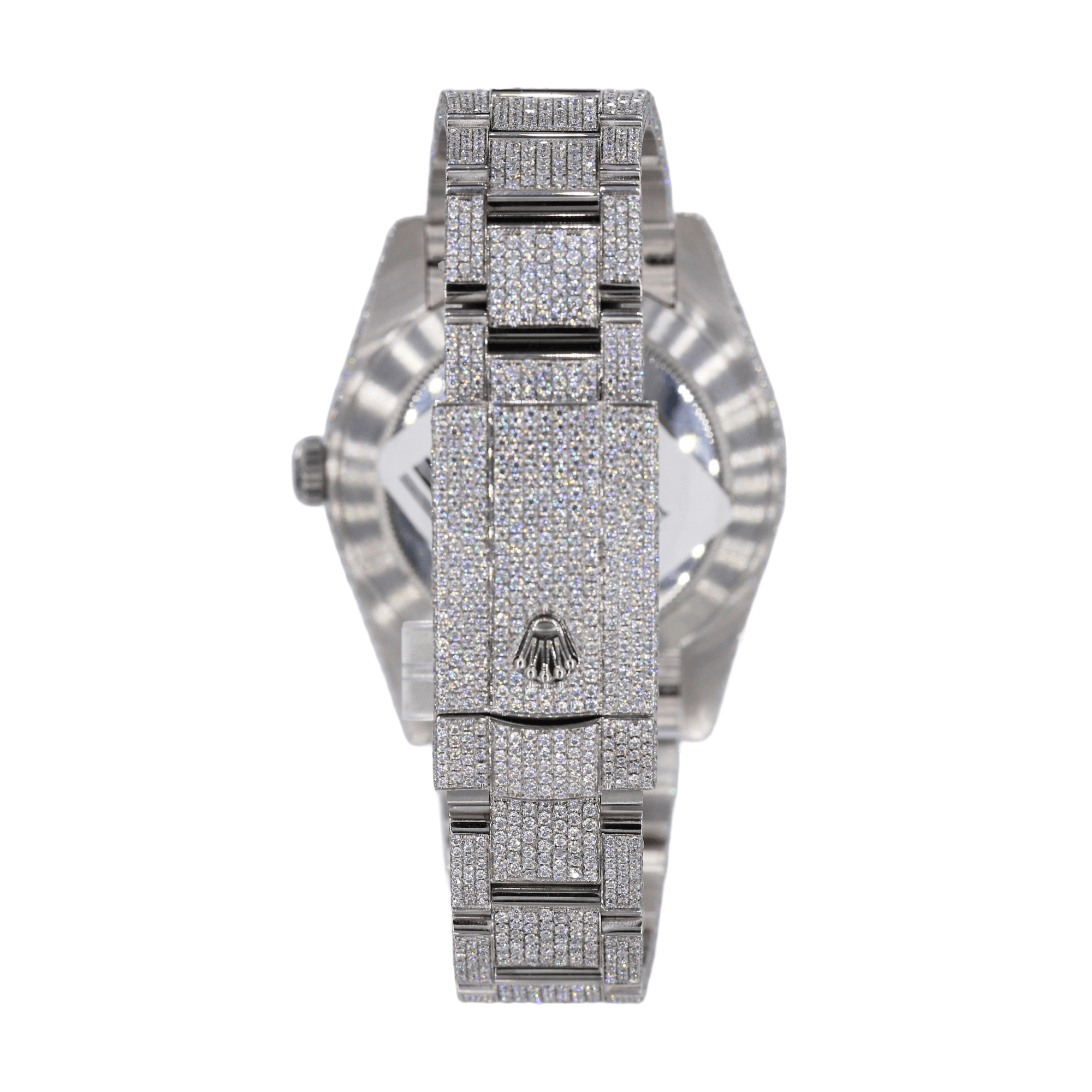 DJ 41MM Moissanite Diamond Medium Stone Bezel Watch 22CT - Moissanite Bazaar - moissanitebazaar.com