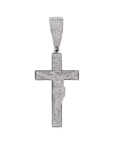 Iced Out Hanging Jesus Cross VVS Moissanite Diamond Pendant - Moissanite Bazaar - moissanitebazaar.com