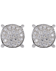 Iced Circle Bowl VVS Moissanite Daimond Earrings - Moissanite Bazaar - moissanitebazaar.com