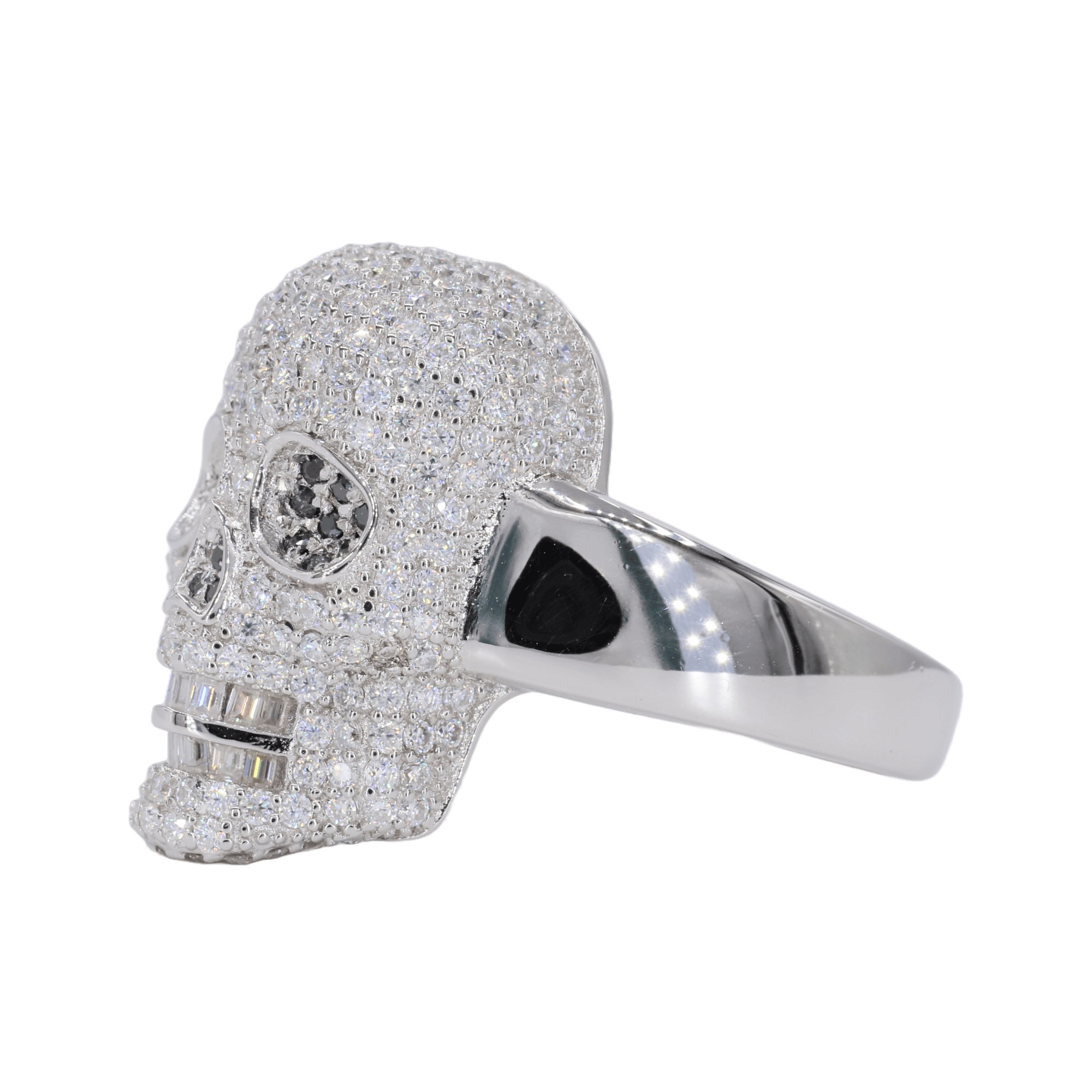 Iced Out Skull VVS Moissanite Diamond Ring - Moissanite Bazaar - moissanitebazaar.com