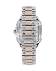 CS Skeleton 41MM Two-Tone VVS Moissanite Diamond Watch 20CT - Moissanite Bazaar - moissanitebazaar.com