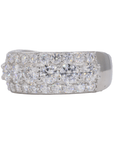 Big Stone Half Band VVS Moissanite Diamond Ring - Moissanite Bazaar - moissanitebazaar.com