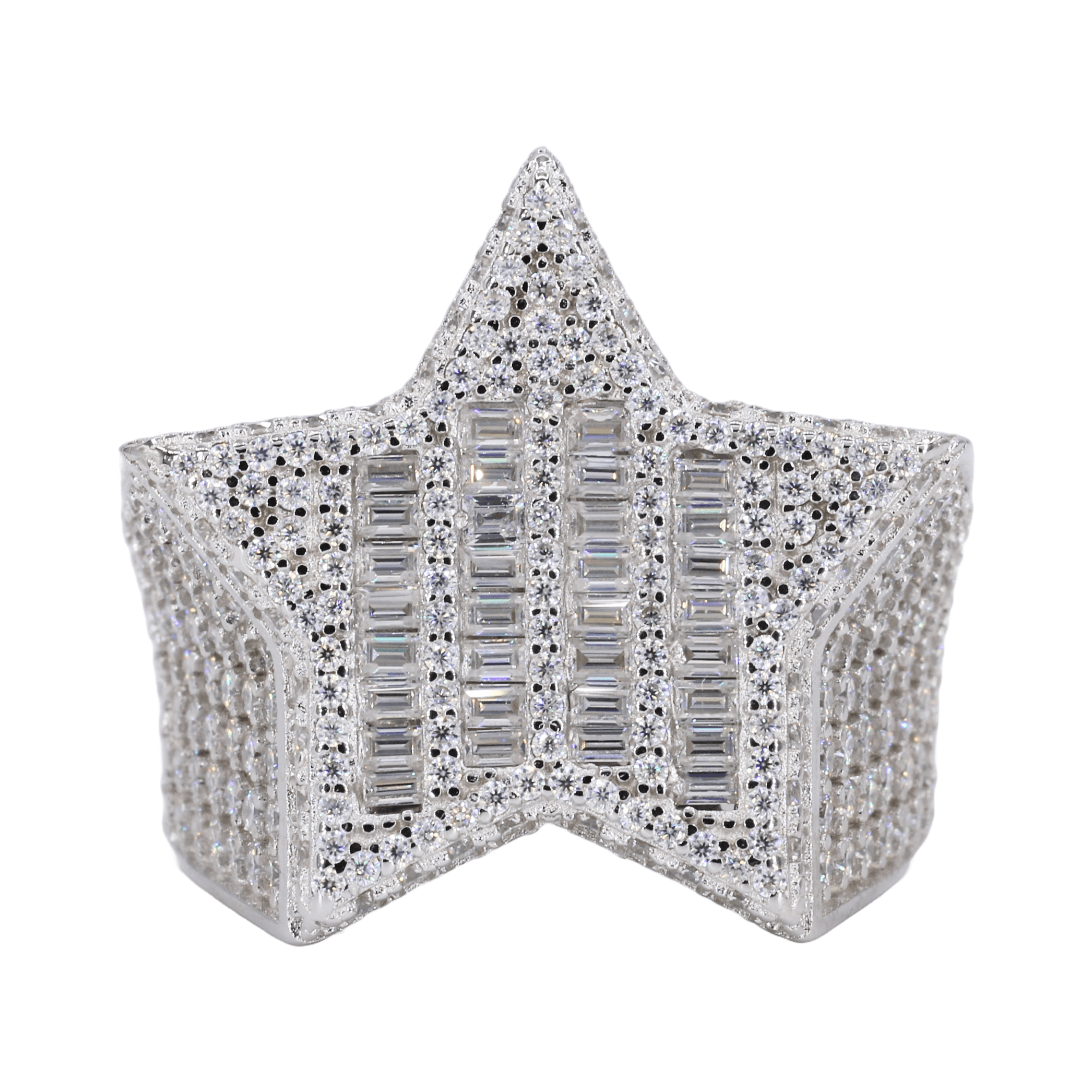 Diamond Ring Vvs Star Ring Vvs Star Ring Baguette Stripped Star