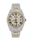 DJ 41MM Moissanite Diamond Big Stone Bezel Two-Tone Watch 22CT - Moissanite Bazaar - moissanitebazaar.com