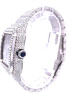 Cartier Santos Skeleton 41MM Moissanite Diamond Watch 20CT - Moissanite Bazaar - moissanitebazaar.com