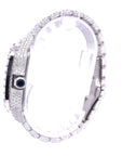 Cartier Santos Skeleton 41MM Moissanite Diamond Watch 20CT - Moissanite Bazaar - moissanitebazaar.com