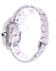 Cartier Santos Skeleton 41MM Moissanite Diamond Watch 20CT - Moissanite Bazaar - moissanitebazaar.com