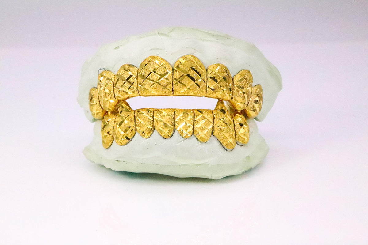 Diamond Cut Diamond Dust Grillz – Moissanite Bazaar