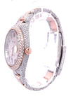 Rolex DateJust Two-Tone Rose Gold 41MM Moissanite Diamond Watch 22CT - Moissanite Bazaar - moissanitebazaar.com