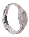 DJ Two-Tone Rose Gold Roman Numerals 41MM Moissanite Diamond Watch 22CT - Moissanite Bazaar - moissanitebazaar.com