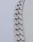 18MM Honeymoon Set VVS Moissanite Cuban Chain 22 Inch