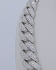 18MM Snow/Galaxy Set VVS Moissanite Cuban Chain 24 Inch