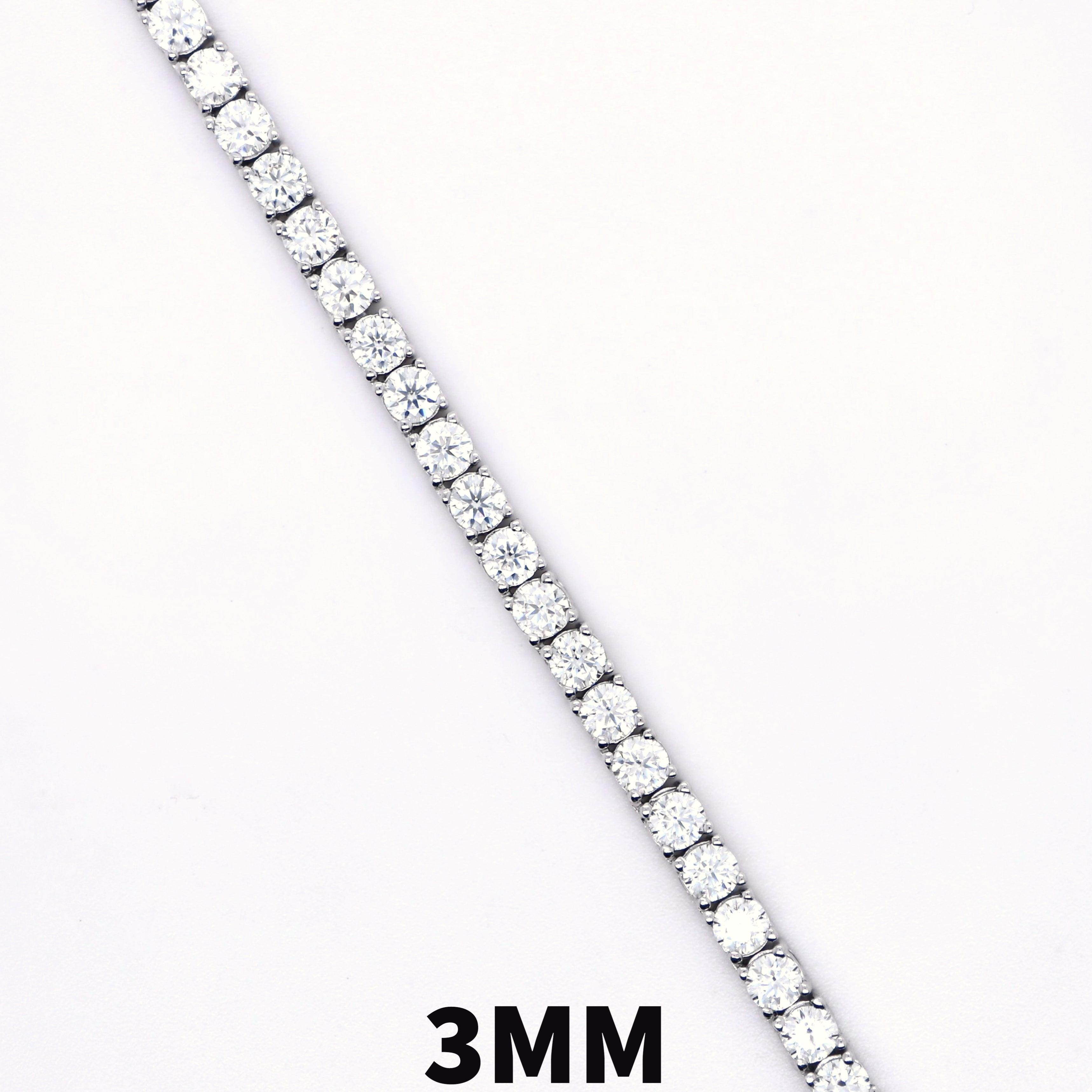 Collana Da Tennis Con Moissanite Da 2 Mm, Catena Da Tennis In