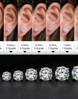 VVS Moissanite Diamond Stud Earrings - Moissanite Bazaar - moissanitebazaar.com